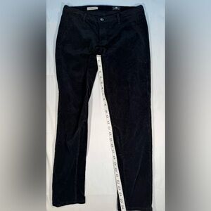 AG Adriano Goldschmied Black Velvet cord Ankle Jeans
